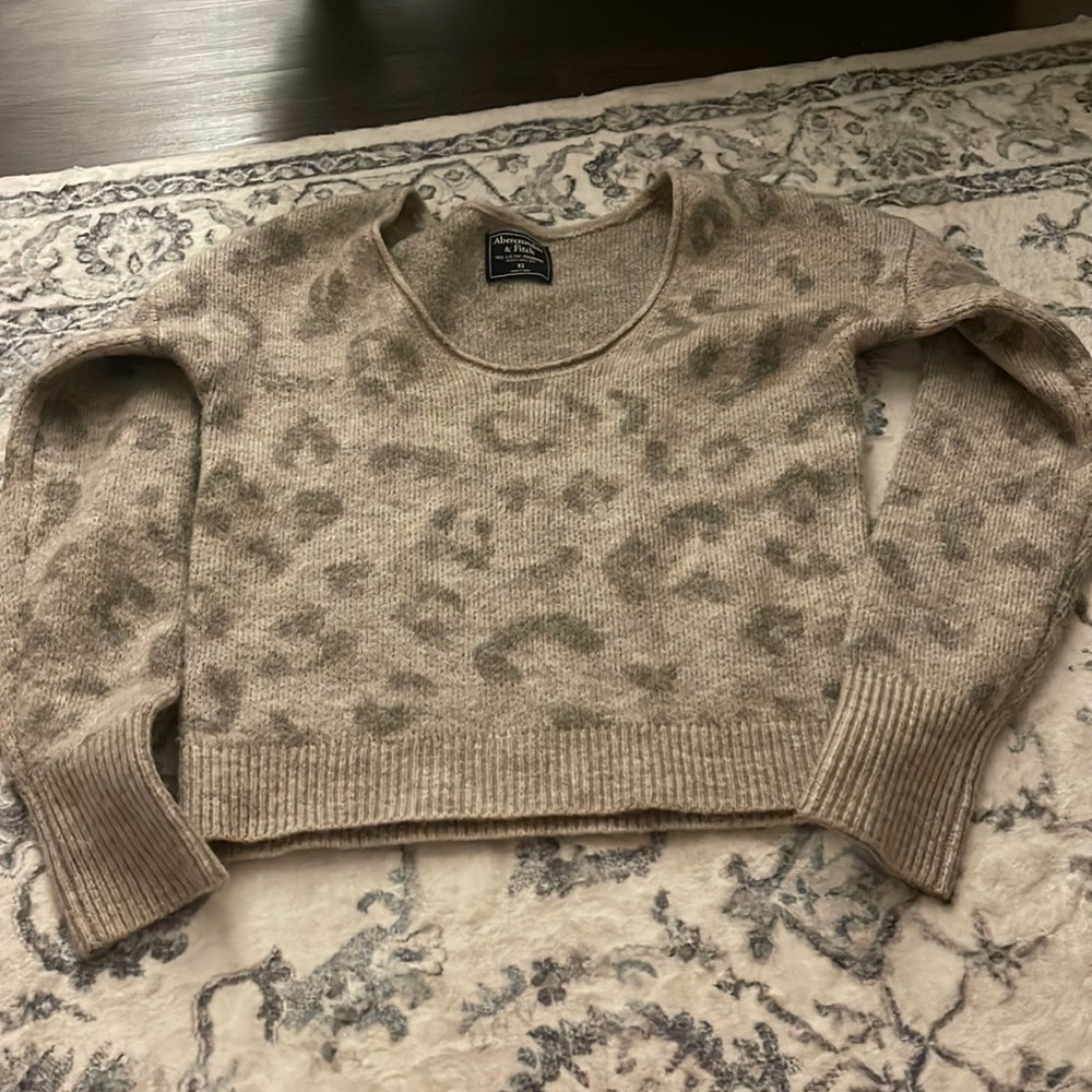 Abercrombie leopard sweater